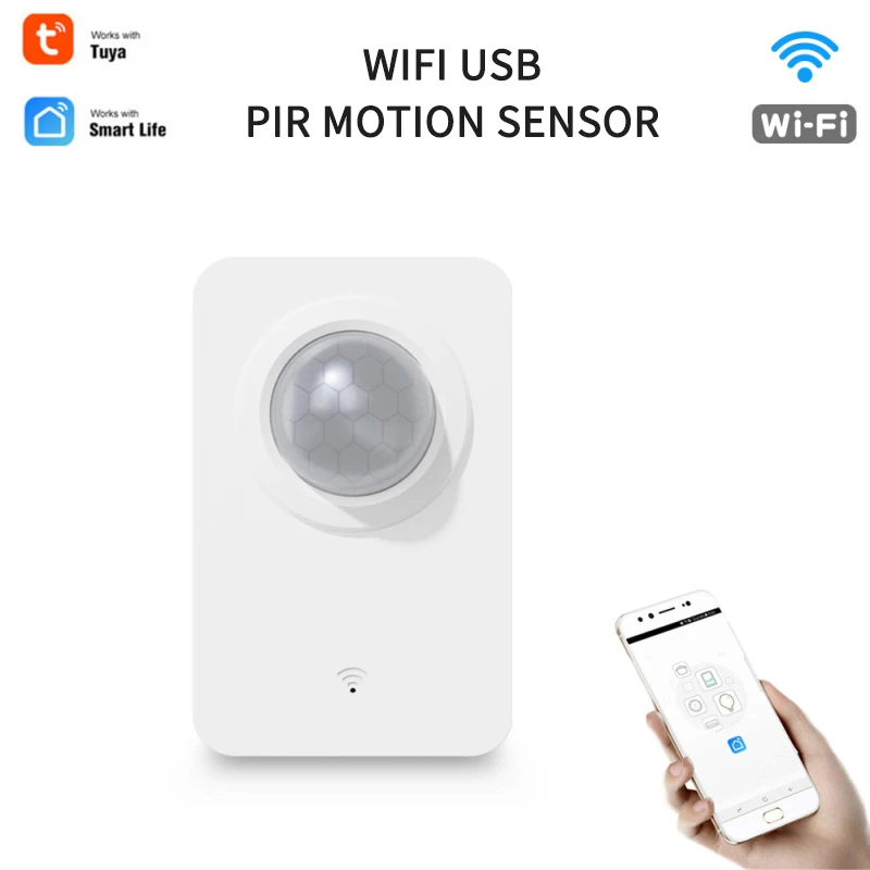 

CoRui WiFi PIR Motion Sensor Smart Human Infrared Detector Security Burglar Alarm Sensor Tuya/Smart Life APP Push Notification