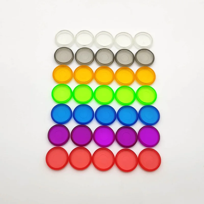 100pcs 24mm Mushroom Hole Binder Disc Colorful Transparent Round Binding Ring Buckle Notebook Plastic Discbound DISC RING Disc