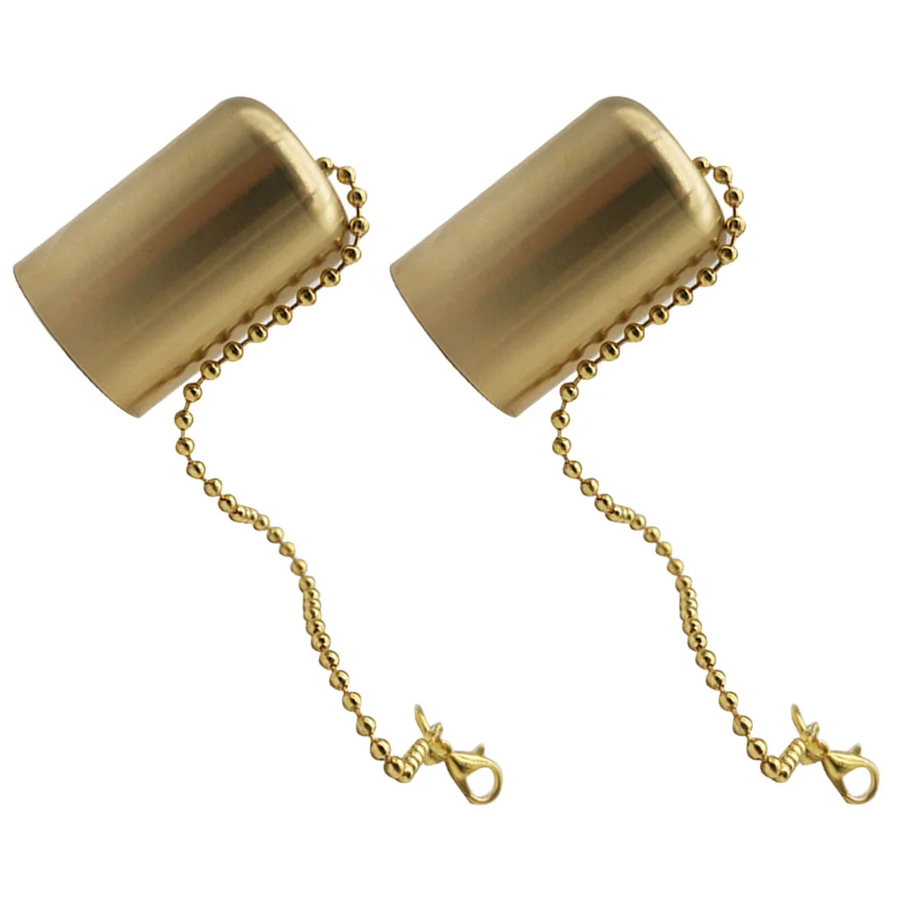 

2 Pcs Wick Snuffer Flame Extinguisher Small Care Kit Brass Metal Unique Lights