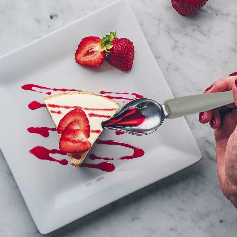 Description Picture 5 of itemChef Decoration Spoon Decorate Sushi Food Draw Tool Design Sauce Dressing Plate Dessert Bakeware Cake Gastronomy Coffee Spoon