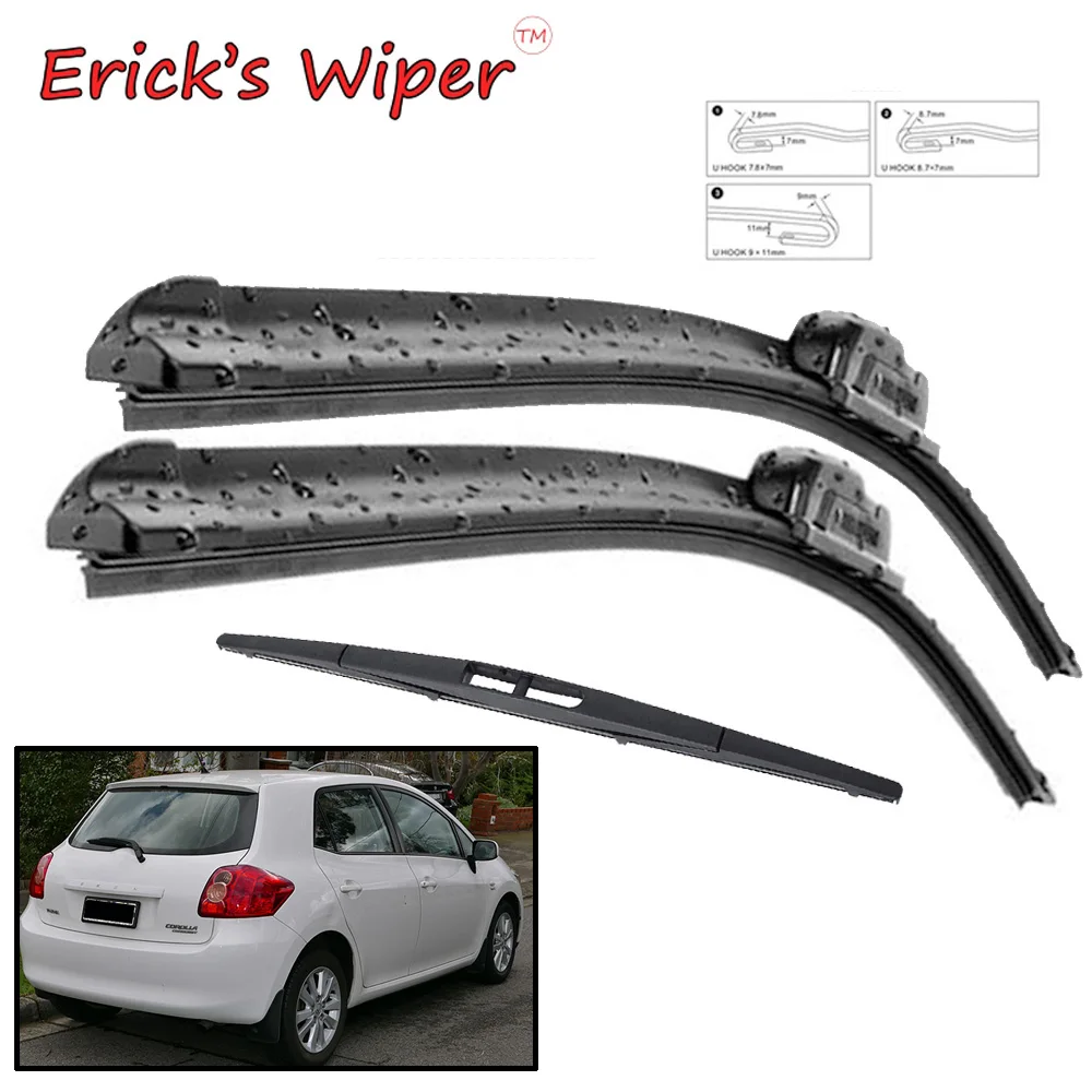 Erick's Wiper Front & Rear Wiper Blades Set For Toyota Auris MK1 Japan Built Windshield Windscreen Window 26"16"12"