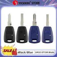 YIQIXIN รีโมทคอนโทรลแบบทรานสปอนเดอร์สำหรับรถยนต์  ฝาครอบกุญแจสำหรับ Fiat Punto Doblo Bravo Palio Stilo Albea Seicento  ใบมีด SIP22/GT15R แบบยังไม่ได้ตัด