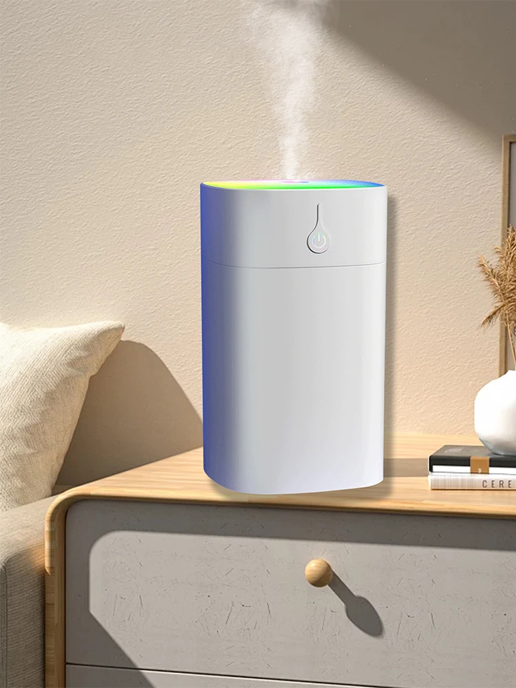 Small square color light cup humidifier, can change the spray form, small portable humidifier, suitable for desktop/car