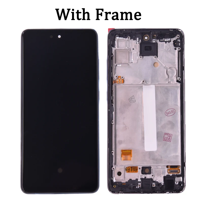 6.5 '삼성 A52 4G A525 A525M A525F/DS LCD 터치 스크린 디지타이저 프레임 수리 부품 용 슈퍼 AMOLED 디스플레이