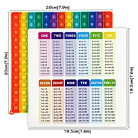 Multiplication Games Pop Toy Erasable Card Pen, Quick Push Pop Math Learning Writing Games, Educational Stationery for Kid Pupil 2