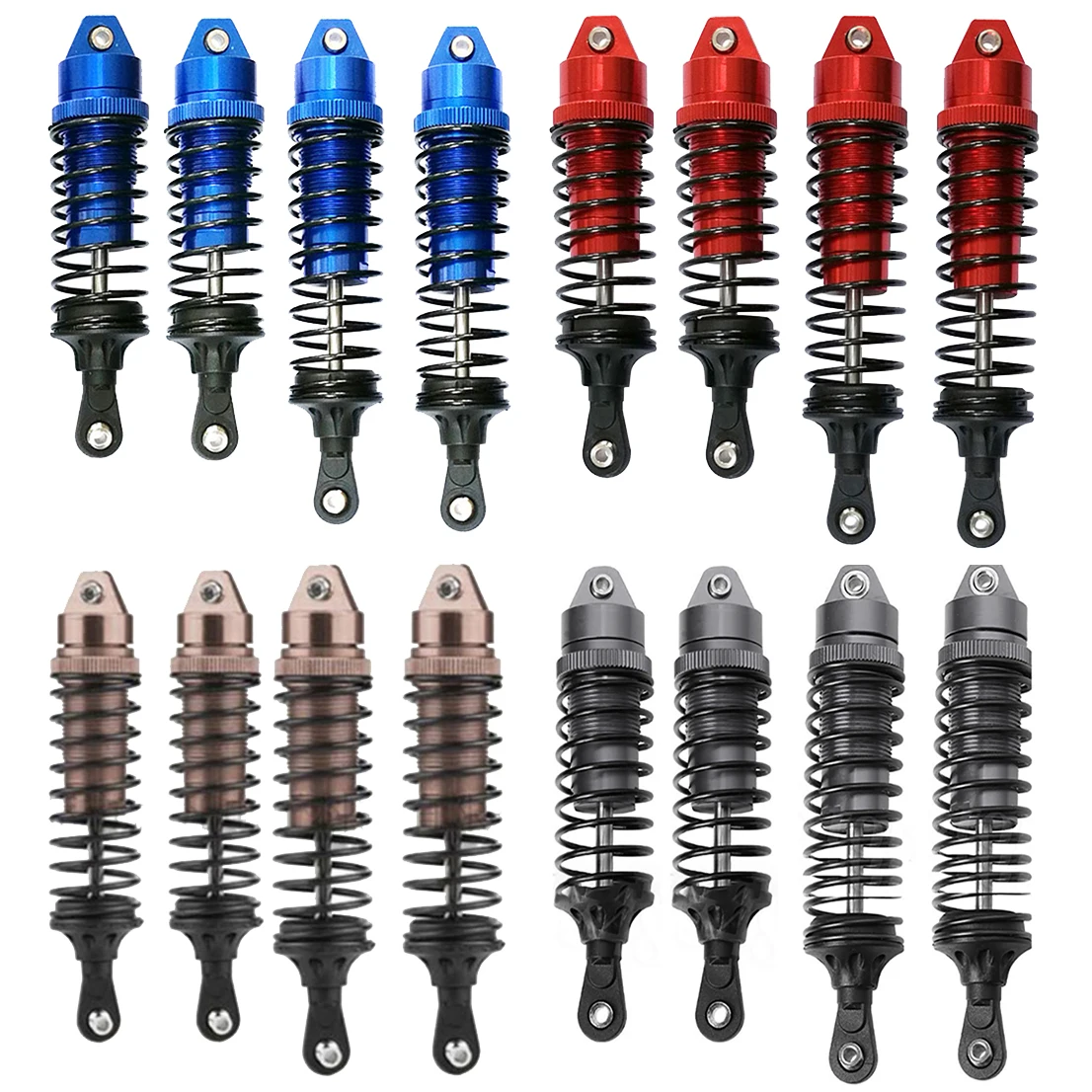 

Передний и задний амортизатор из алюминиевого сплава для Traxxas 1/10 Slash 4x4 Stampede 4x4, нержавеющий 4x4 VXL RC Car Truck, 2/4 шт.