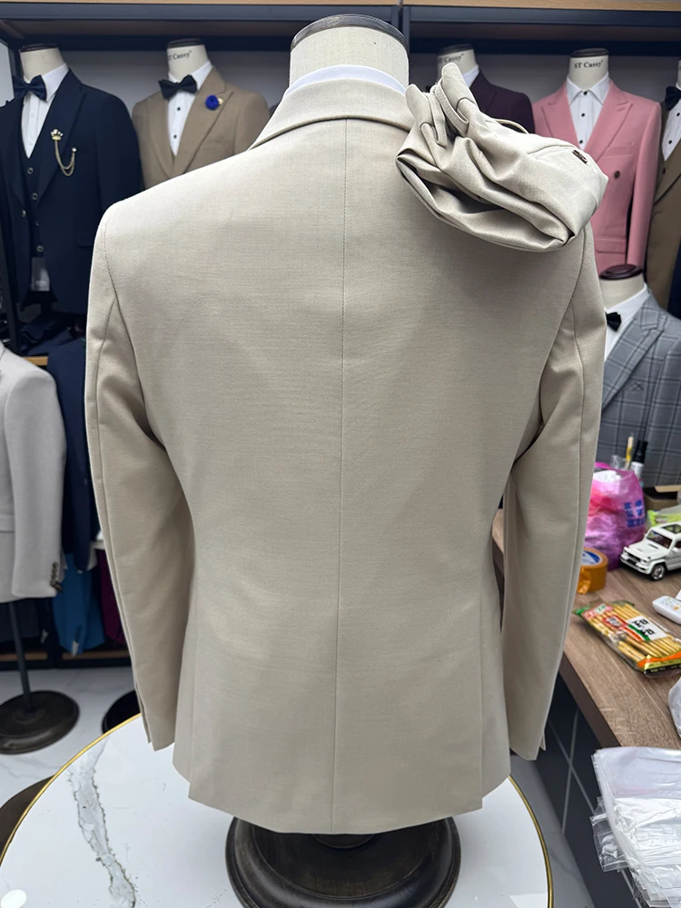 Ensemble de costume élégant décontracté 3 pièces pour homme