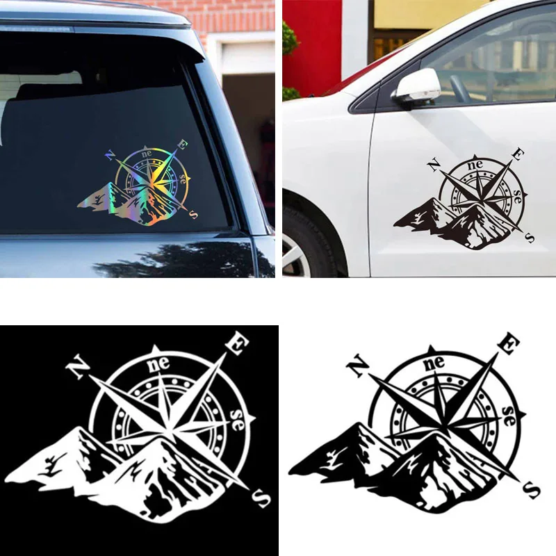

Mountain Compass Car Sticker Jungle Explorer Adventure Decal Motorcycle Off Road Sticker Auto Body Window Exterior Decoration