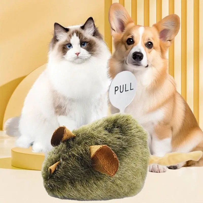 Interactive Sound-Activated Plush Mouse Toy - Engaging Self-Entertainment Teaser
