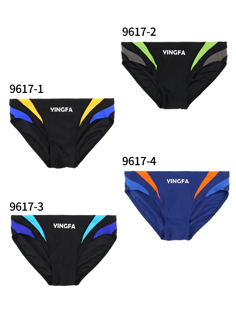 Men Swimming Trunks Men Professional Competition Triangle YINGFA Swim Trunks Quick-Drying Breathable Swimming Briefs Boy Racing Swimsuit