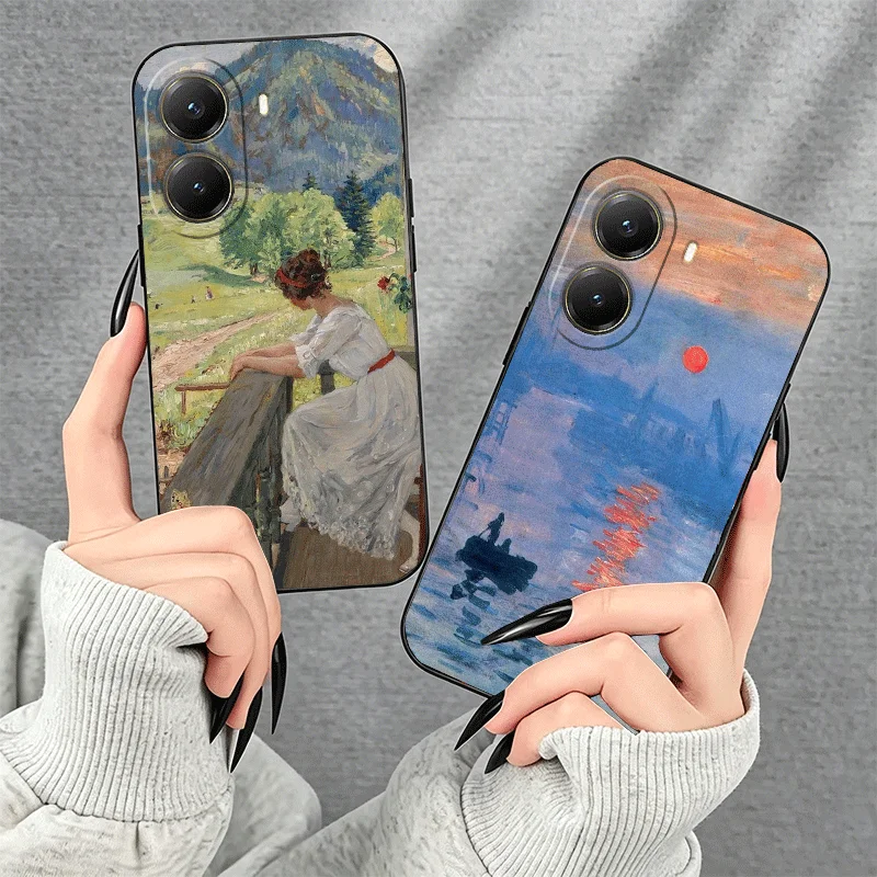 Soft Phone Case with Claude Monet Oil Painting Design