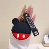Cute Mickey Minnie Silica Gel Coin Purse Disney Cartoon Anime Kawaii Mini Wallet Portable Pendant Keychain Money Bag 5