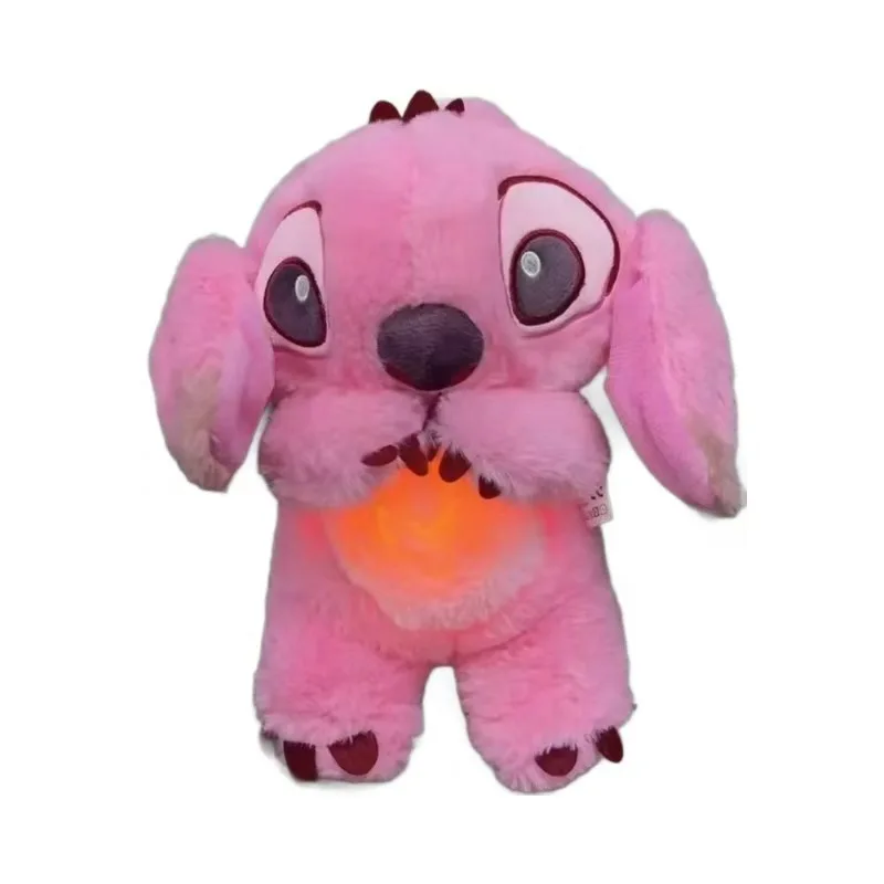 Disney Stitch Anime Plush Toy Breathing & Glowing with Music Children's Companion Soothing Sound & Light Doll plush toy
