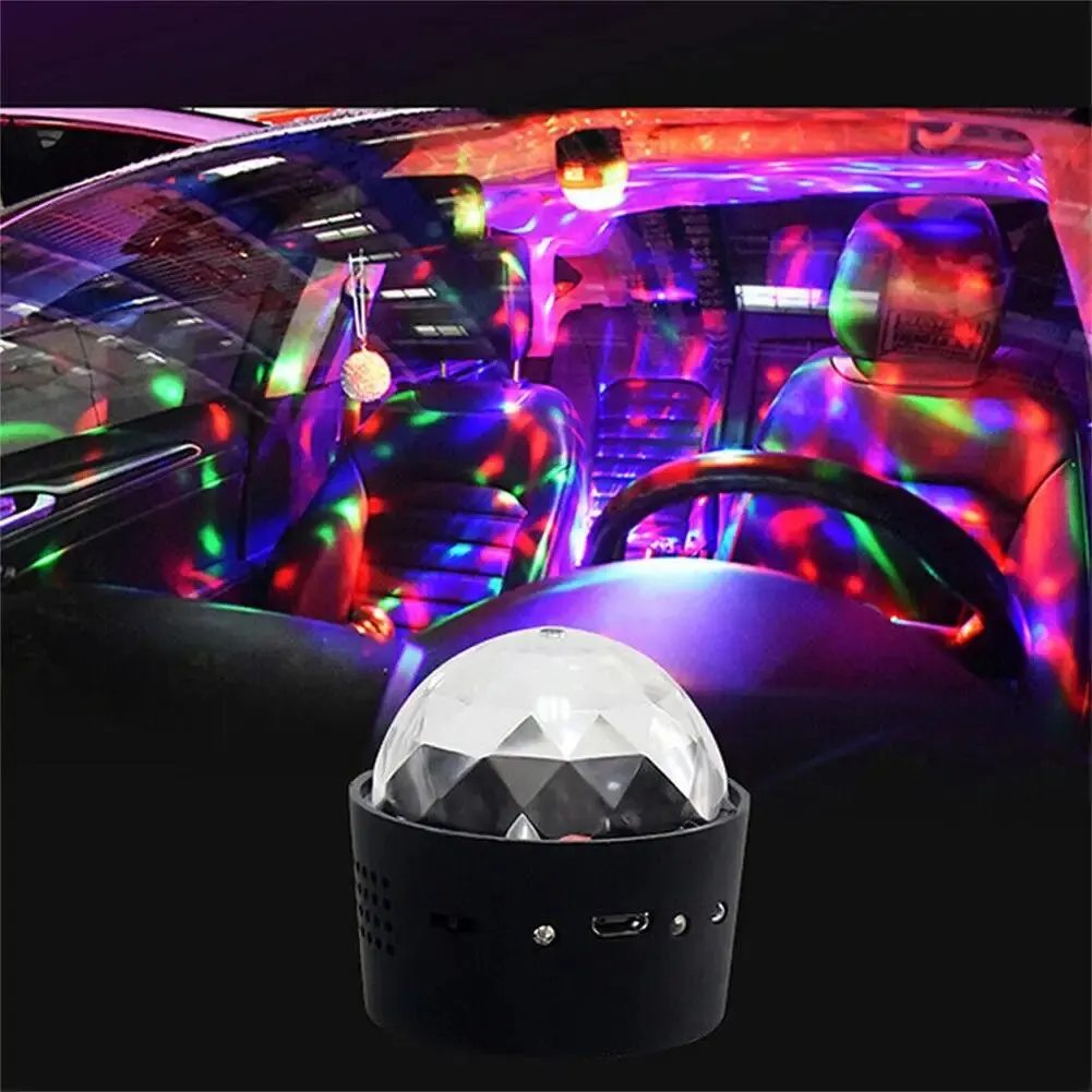 

3W Led Stage Light With Sound Activated 180 High Lumens USB Charging Mini Magical Ball Lights For Home Party KTV Bar