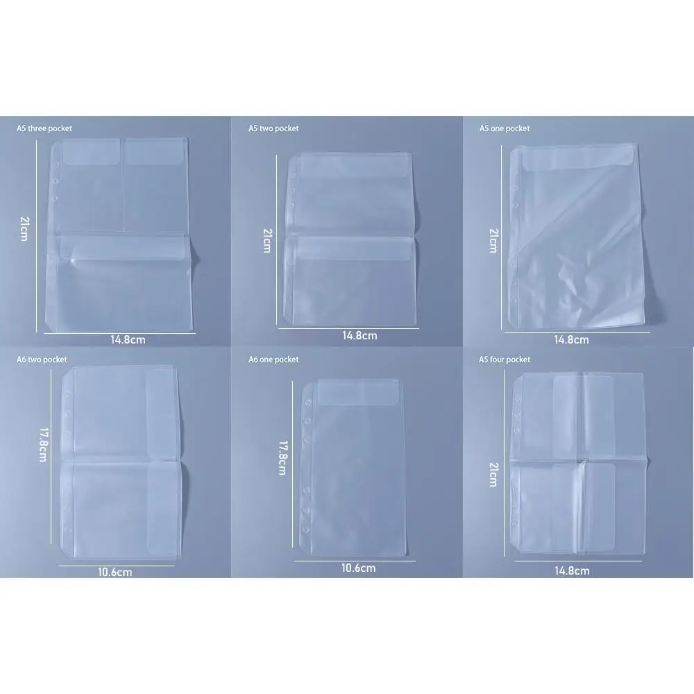 Storage Stickers Storage Card Organizer Scrapbook Binder Pockets Document Filing Bags PVC Notebook Pouch Bags Binder Folders