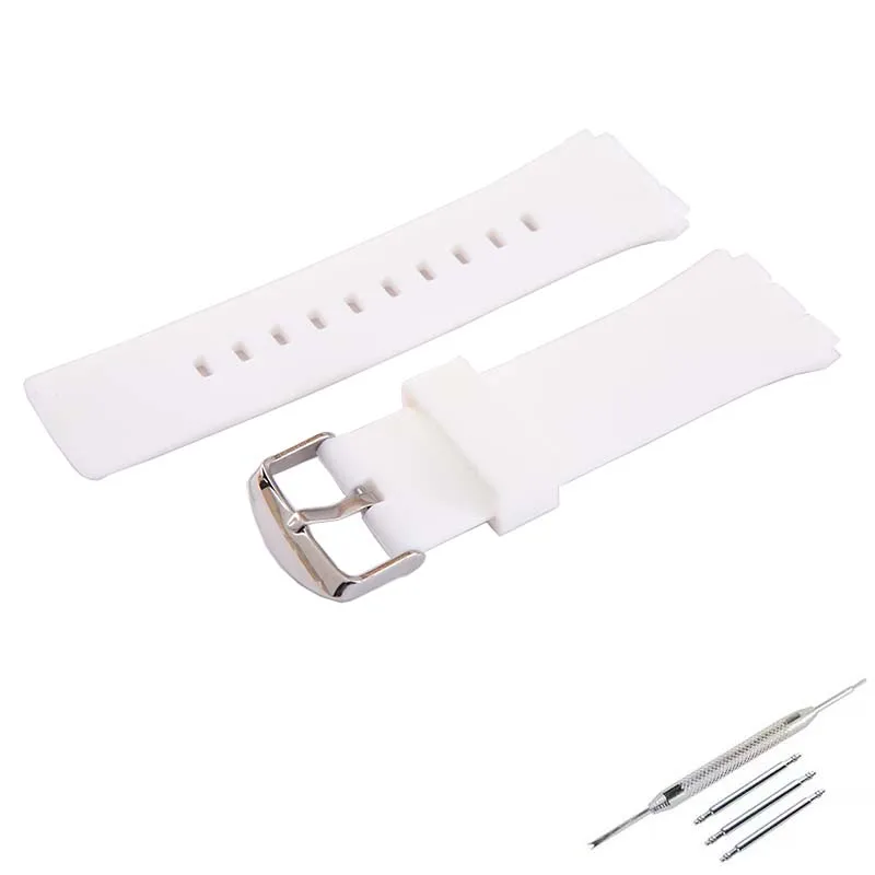 Silicone Sports Waterproof Watch Band with Buckle - 24mm