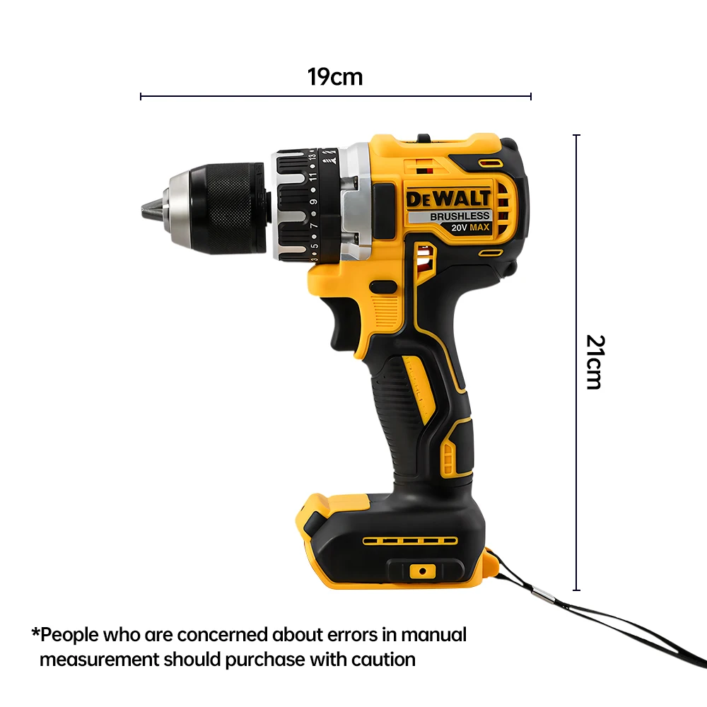 DeWalt Screwdriver 20v Brushless Lithium Battery Charging Electric Hand Drill 13mm Pistol Drill Electric Screwdriver Tool Dcd796 4