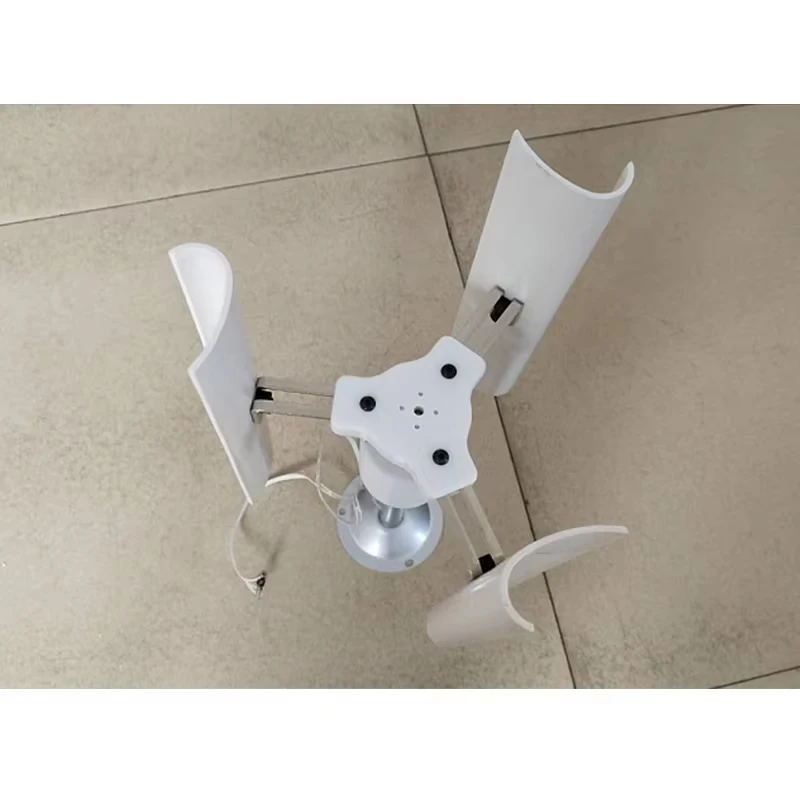 DIY Vertical Axis Wind Turbine Model - Three-Phase Permanent Magnet Generator Windmill Toy for Night Lights Display