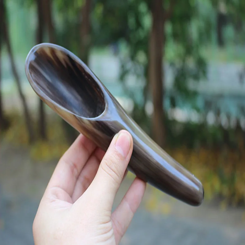 Guasha Board Natural Buffalo Horn No Stress Massage Tool SPA Therapy Massager Scraping Board