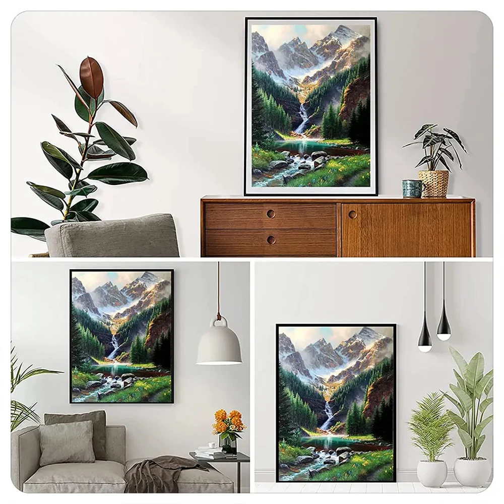 Diamond Painting New DIY 5D Diamond Painting Moon Tree Full Round Mosaic Landscape Flower Diamond Embroidery Art Rhinestone for Home Decor