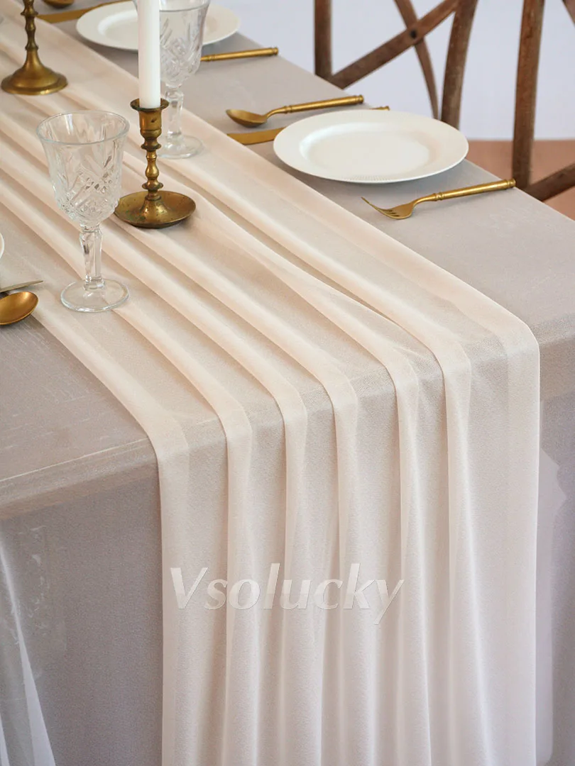 Elegant Burgundy Sheer Table Runner for Romantic and Special Occasions