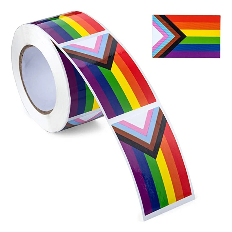 Decorative Stickers Gay Pride Stickers 500pcs/Roll For Bag Cup Vase
