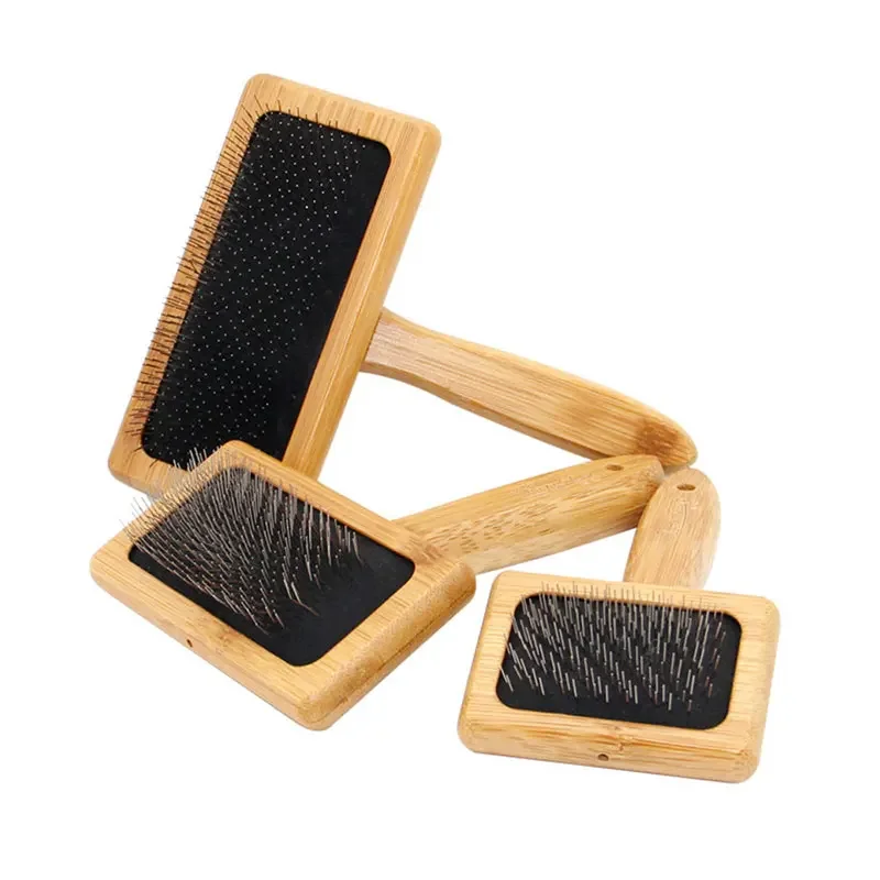 

Pet Dog Brush Bamboo Comb Shedding Hair Remove Needle Cat Brush Combs Grooming Tool For Dog Pet Cleaning Supplies Accessories