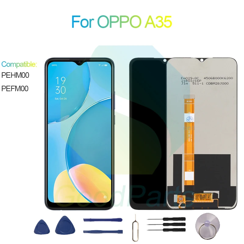 

For OPPO A35 LCD Display Screen 6.52" PEHM00, PEFM00 A35 Touch Digitizer Assembly Replacement