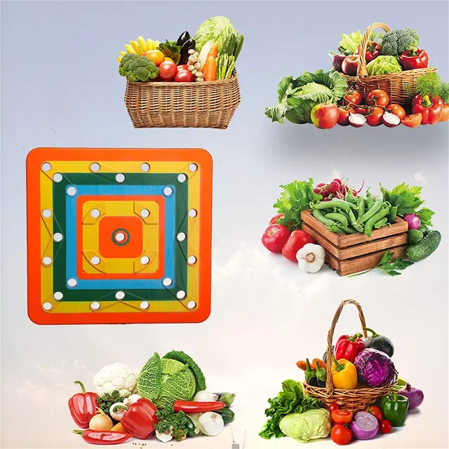 2 Db Négyzet Alakú Vetőmag Sablon | Színes Négyzetlábú Kertészeti Vetőgép Kerti Magvak Szervező Ellátás - Image 4