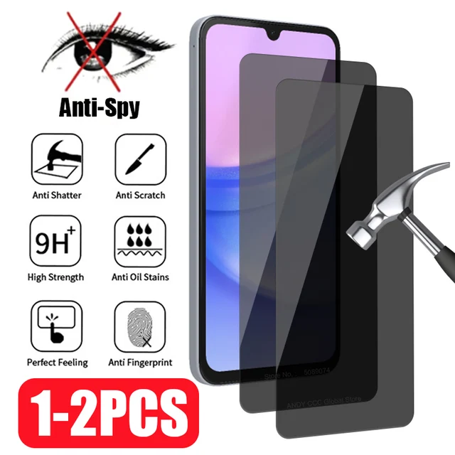 Protecteur d'écran anti-espion pour Samsung, verre de confidentialité pour Samsung Galaxy A53, A13, A33, A23, A52S, A22, A73, S20, S21, FE, 5G, A32, A12, 1-2 pièces 1