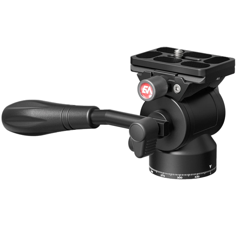 Stativ kopf Mini Hydraulik flüssigkeit Video kopf Aluminium Panorama Kamera halterung Arca Schweizer Schnell wechsel platte maximale Last 4kg/8,82 lbs – Detail 1