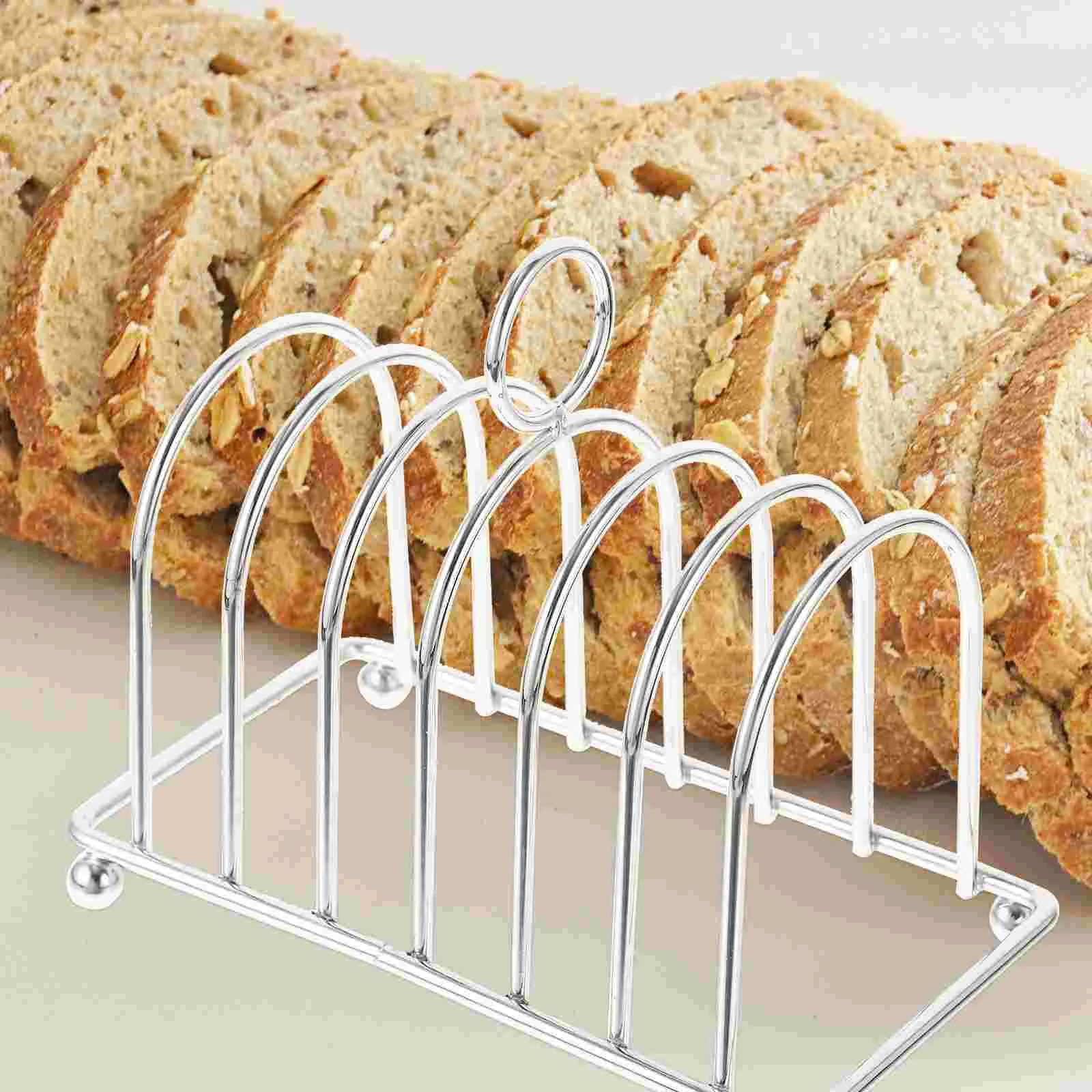 

Stainless Steel Toast Bread Rack Metal Slice Bread Rack Desktop Slice Toast Stand Bread Cool Grid Display Stand Kitchen Gadget