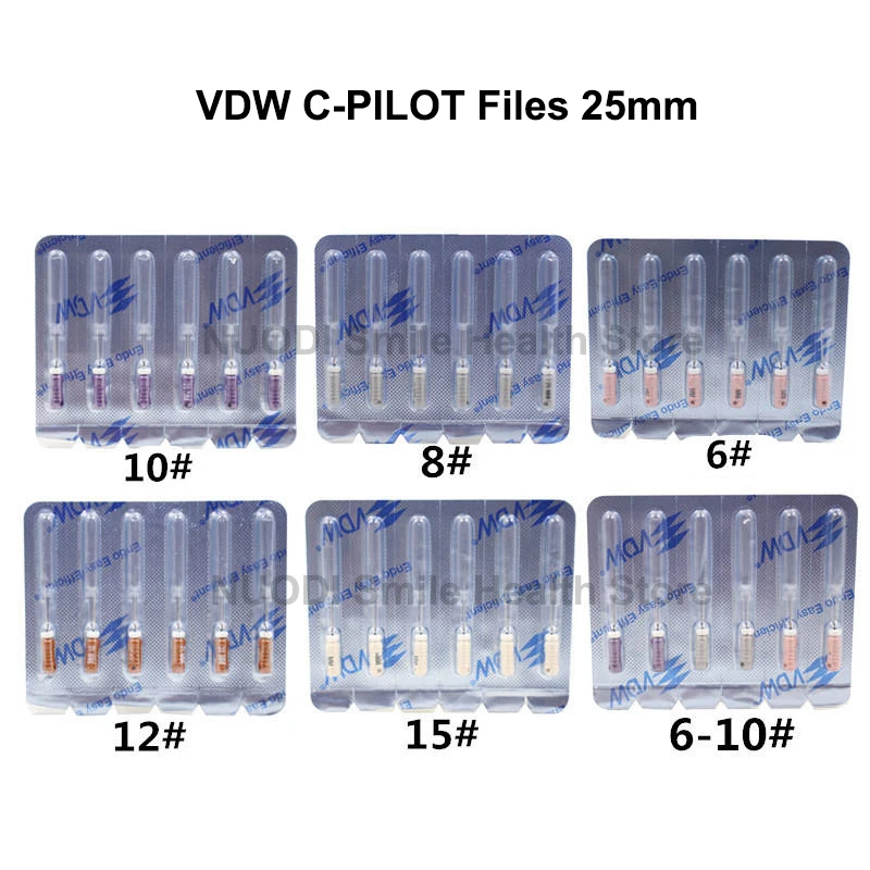 

5Packs Dental Root Canal Files VDW C-Pilot Files 25MM 21MM Endodontics Root Canal Files Dentist Dentistry Oral Materials