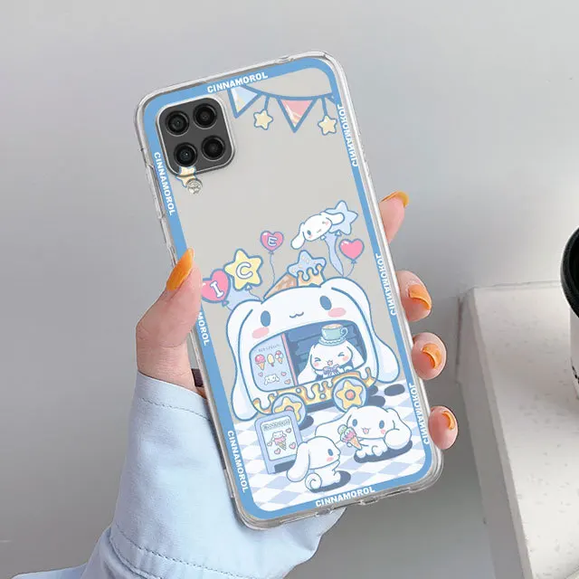 thumbnail image 1 of Kuromi Hello Kitty Cinnamoroll Cute Clear Case For Samsung Galaxy A52 A12 A51 A32 A21s A71 A34 A22 50 A70 A24 A72 5G Phone Cover, 1 of 5