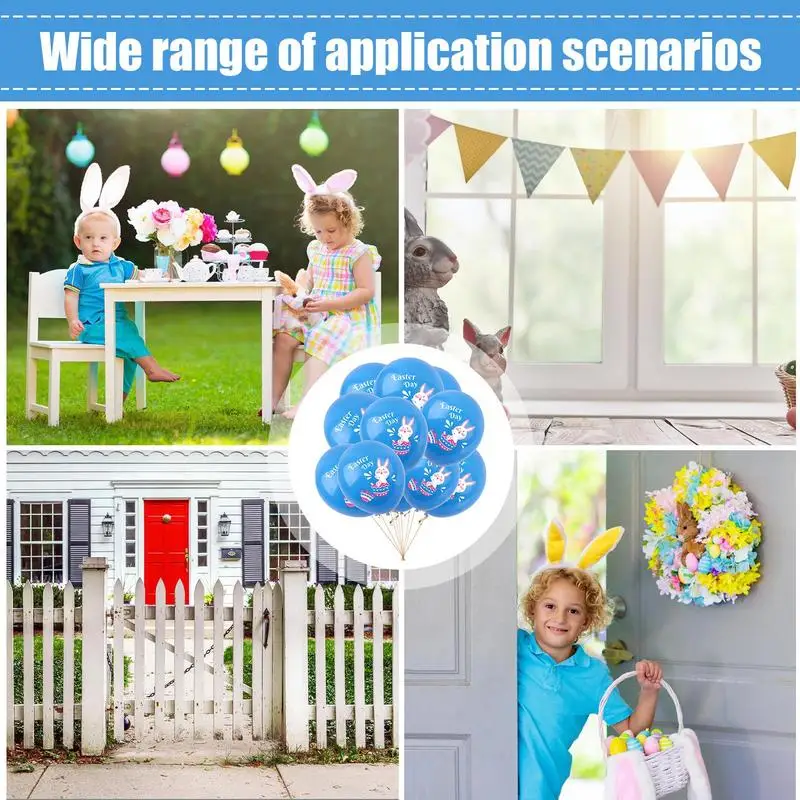 Easter Balloon Decoration 100X Eggs Bunny Chick Balloon Happy Decor Themed Party Latex Party Supplies Decorations