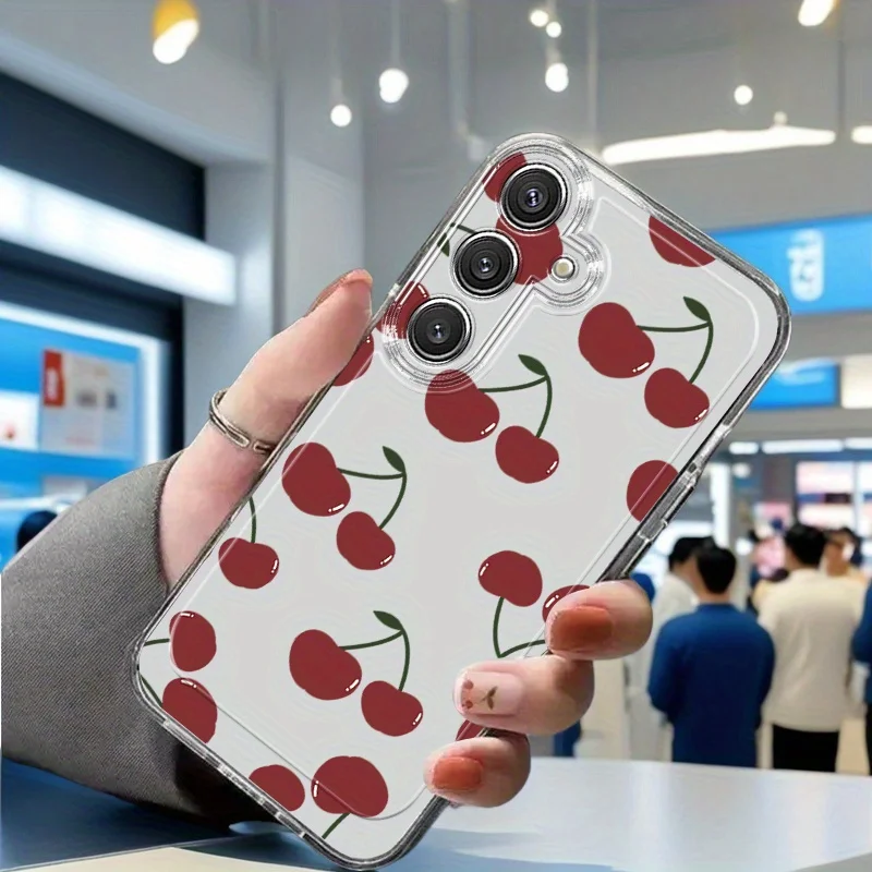 Kirsche bemalt Fall für Samsung A56 A55 5G A56 A54 A53 A52 A52S A51 A36 A35 A34 A33 A16 A15 A14 A26 A25 A24 A23 A32 Fällen Abdeckung – Detail 2