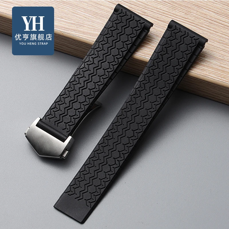 Bargain Swiss Rubber 22 mm Watch Band CA301122BSBK_K0029963 main image 0