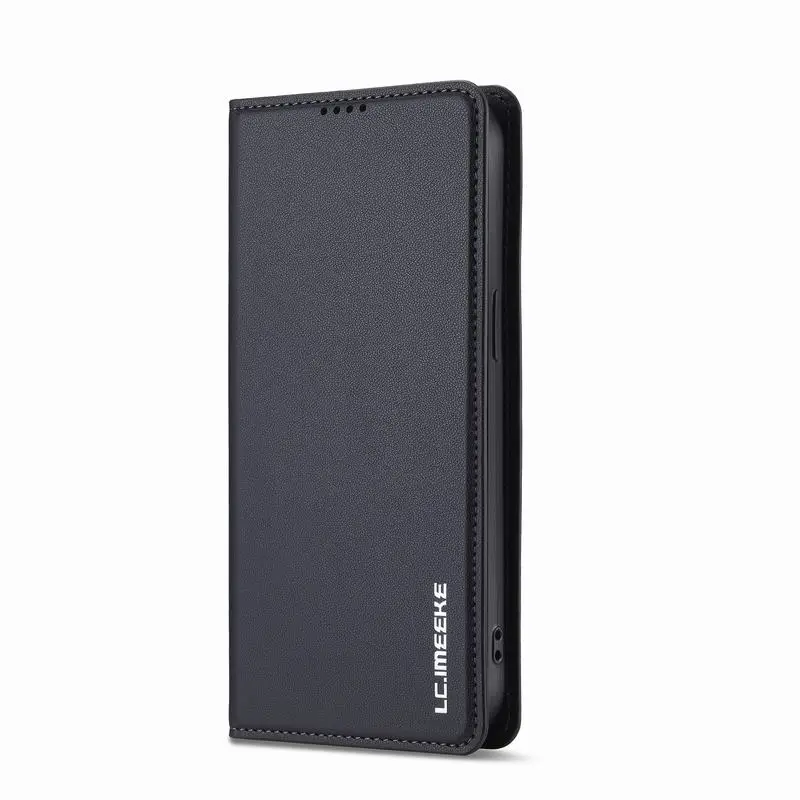 Leather Wallet Phone Case with Magnetic Flip Cover and Card Holder Stand