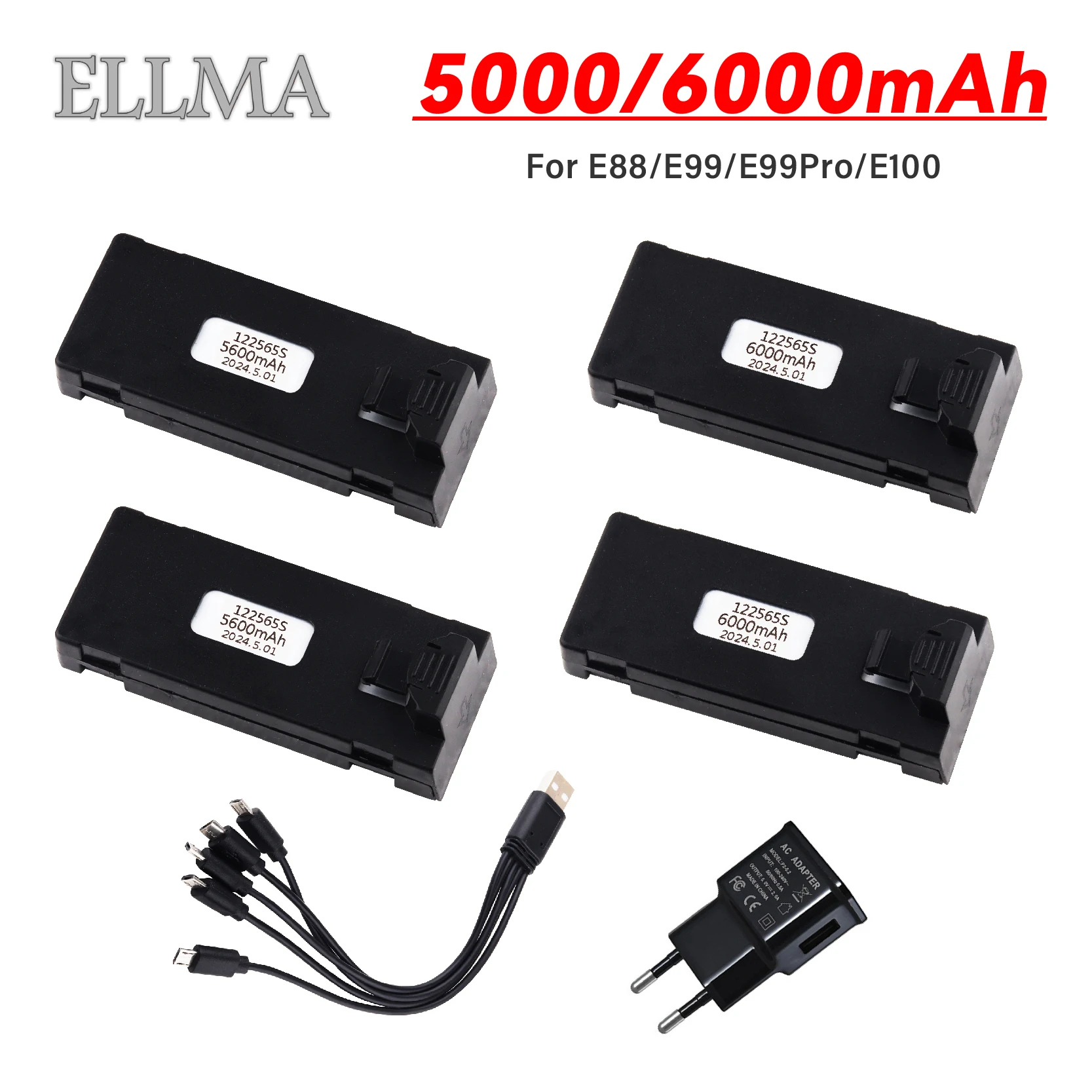 

Аккумуляторная батарея для дрона E88 E88PRO E99 S1 P1 K3 E525 H16 F195 F198 PRO Mini