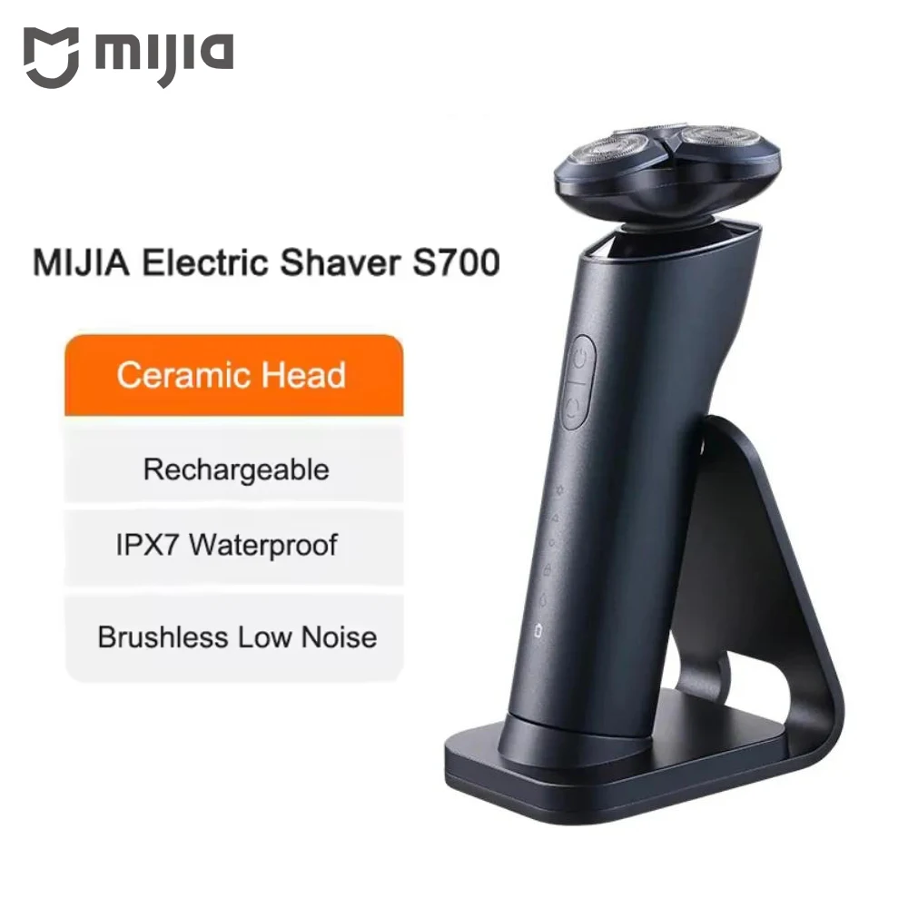 미지아 전기면도기 S700 휴대용 플렉스 면도기 3헤드 면도 IPX7 방수 세척..