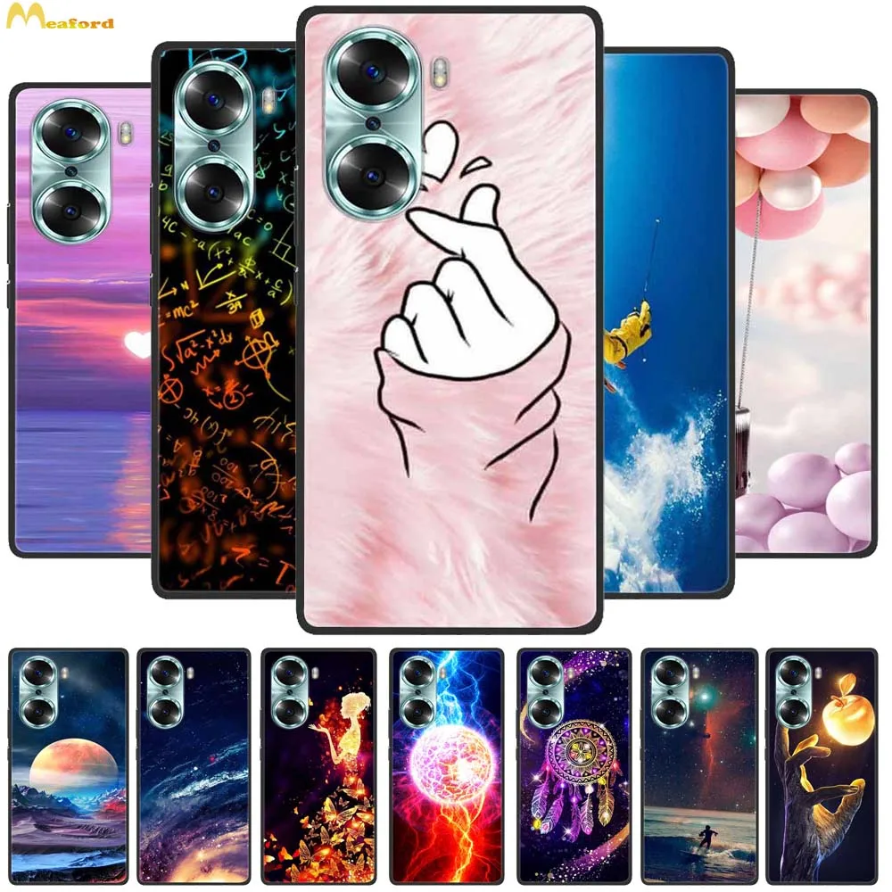 Love Cute Custodie Per Honor 60 Pro Custodia Protettiva Morbida In Silicone Per Honor 70 5G Custodia Honor70 Pro Plus Black Bumper Fundas