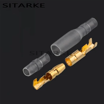총알 크림프 터미널 와이어 커넥터 핀, 암수 소켓, 외장 DJ211-4A DJ221-4A 포함, 4 mm