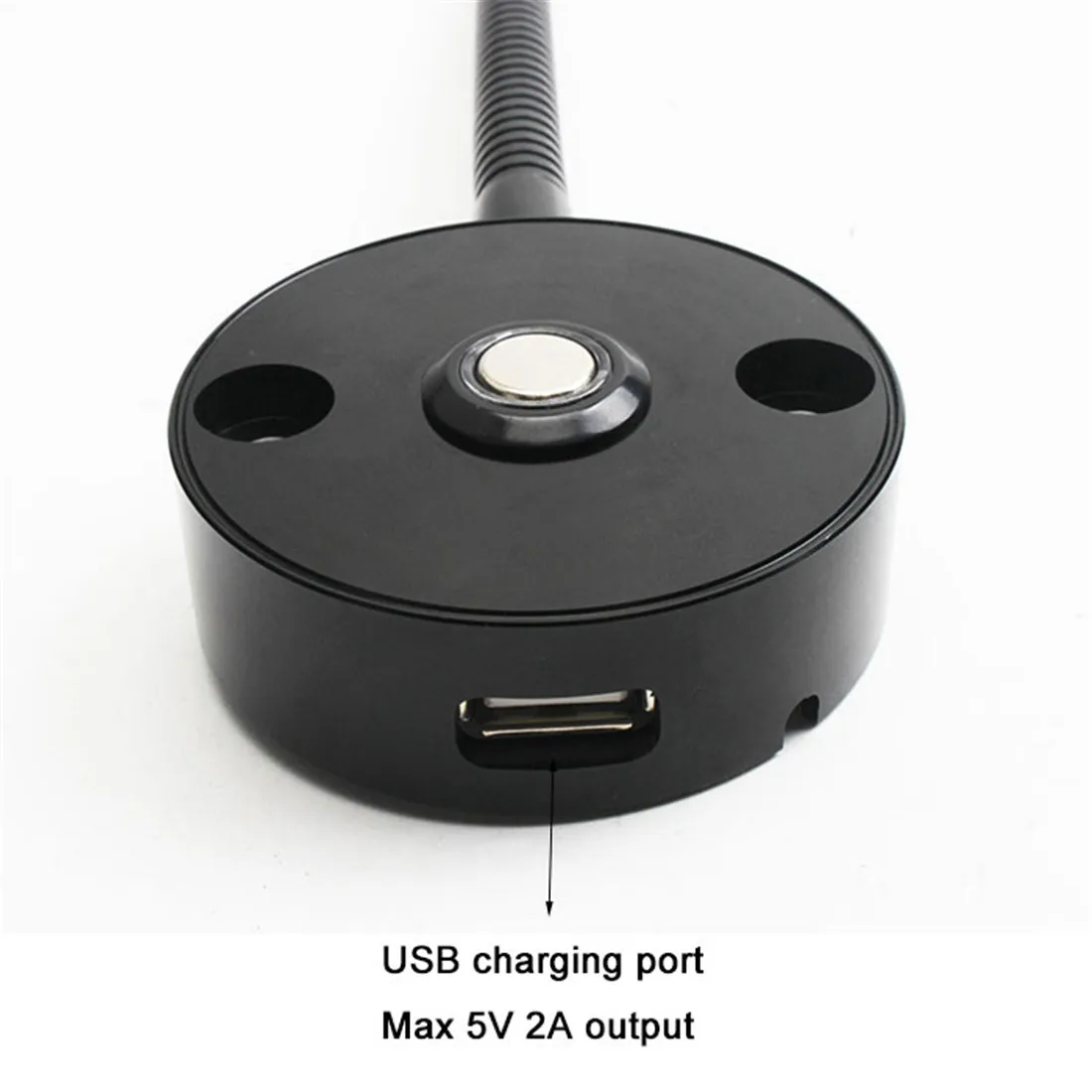DC12V 24V 3W RV Boat LED Reading Light USB Charing Port Gooseneck Touch Dimmable Yacht Truck Map Chart Lamp