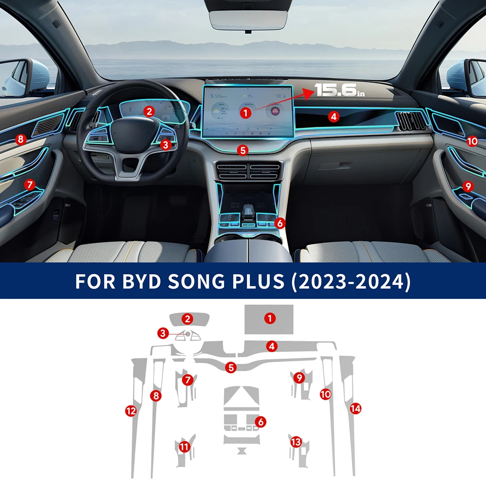 Organizzatore Console Centro Per BYD Song PLUS DM-i/EV E Seal U 2024-2025 - Vassoio Portaoggetti Interno Auto - Foto 7