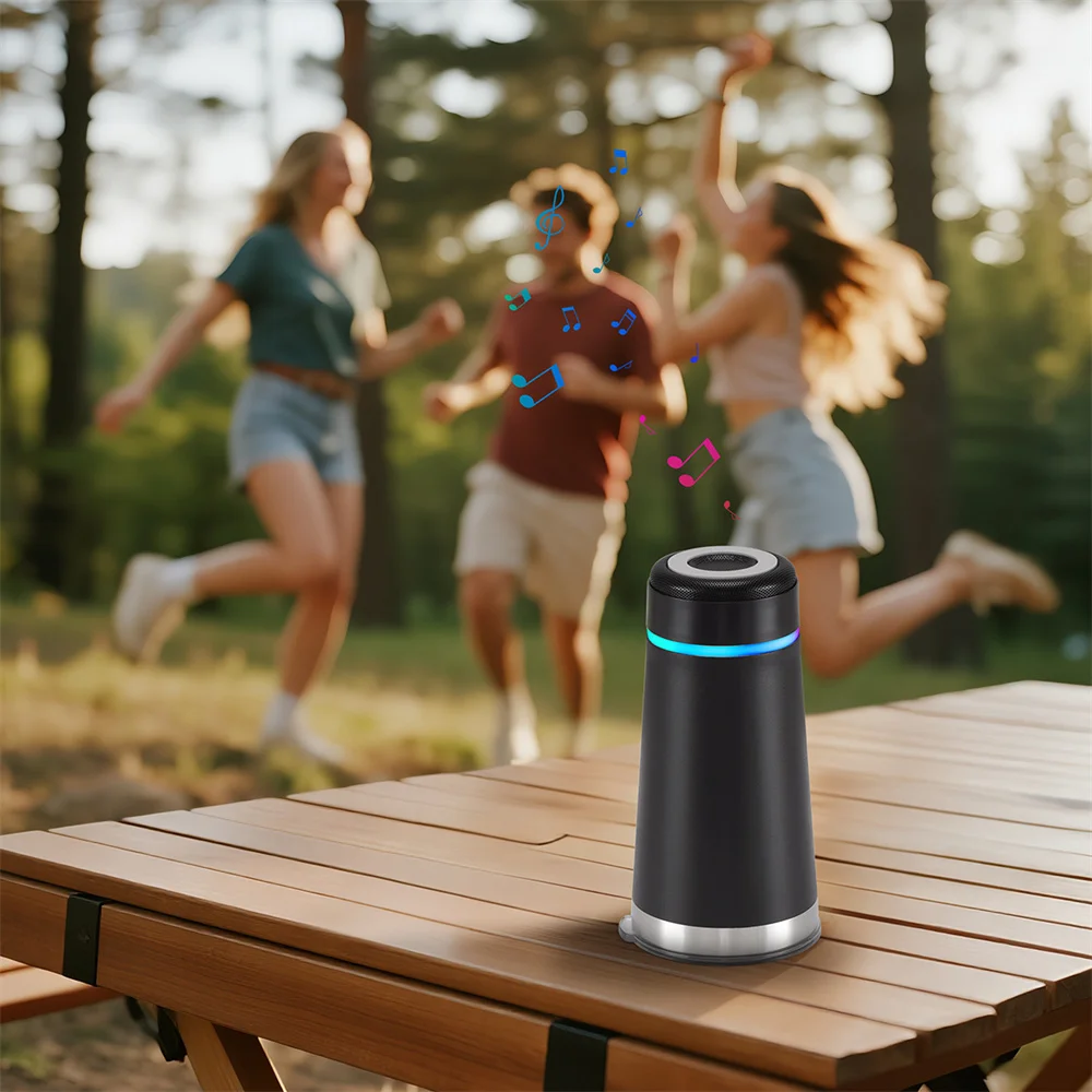 Portable Bluetooth Speaker With Lights Powerful Clear Sound TWS Paring USB TF Small Wireless Speaker For Outdoor Home Travel_voghion.com