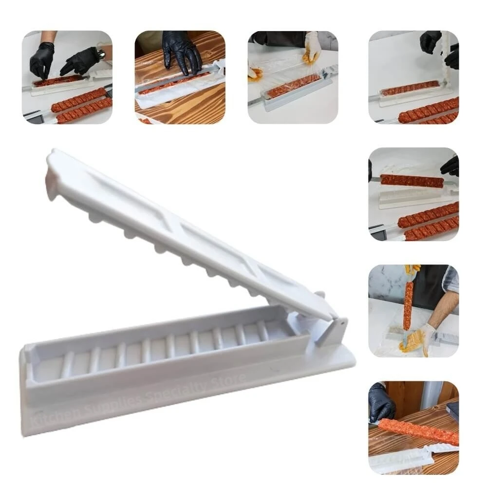 Single Row Kebab Maker Bbq Meat Skewer Machine Kebab Press Maker Reusable Plastic Bbq Skewer Preparation BBQ Tool kebab maker barbecue skewers bbq grilling accessories