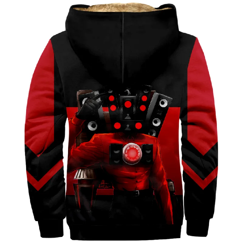 New Colored Cotton Coat Hooded Sweater Casual Print Long Sleeve Zipper Sweater Thick Cotton Coat Autumn/Winter