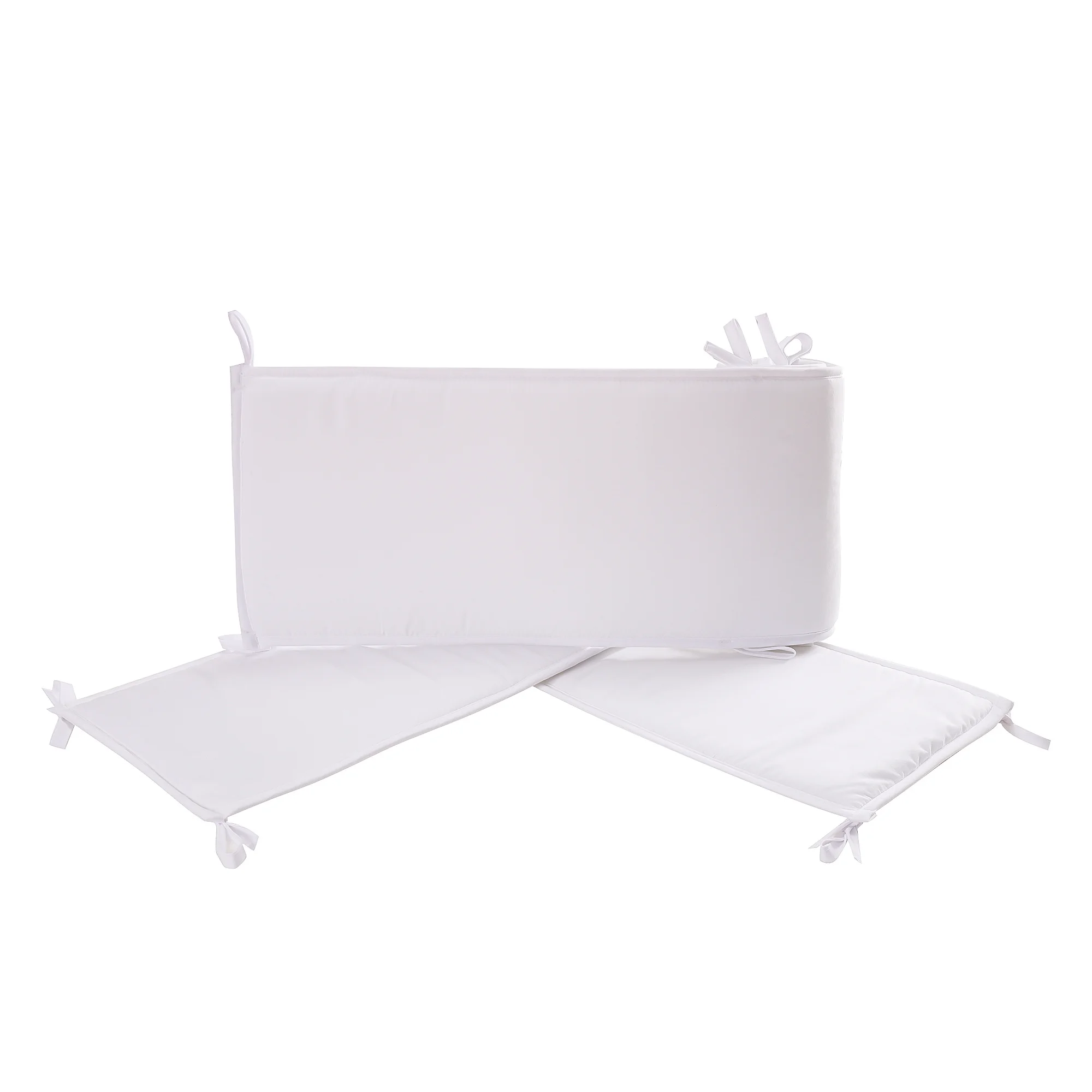 4Pcs baby bedding Crib Bumpers pads Bed Rail Bed Side Soft Rail Anti-collision Crib Liner solid plain color for newborn infant