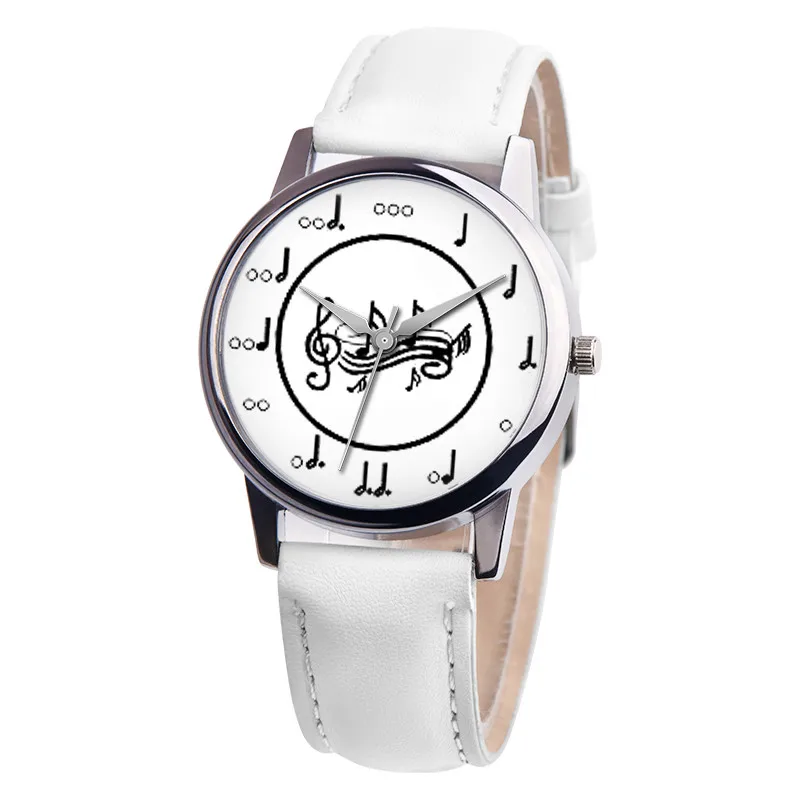 

Fancy Unisex Musical Note Leather Band Analog Alloy Quartz Watch часы женские наручные Reloj mujer Relógio feminino 시계 2023