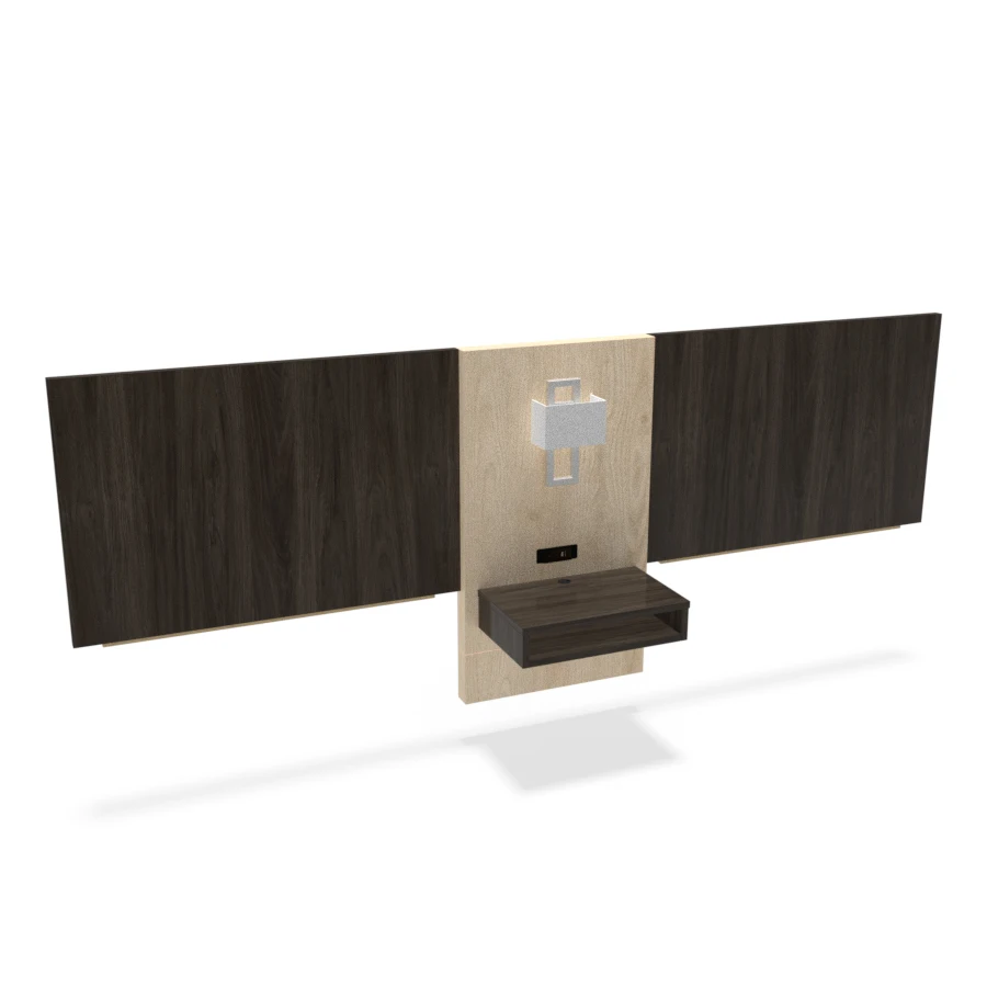 Queen Full-Size-Headboard with Nightstand Top Hotel Furniture
